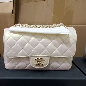 Chanel Ivory Iridescent Rectangular Mini
